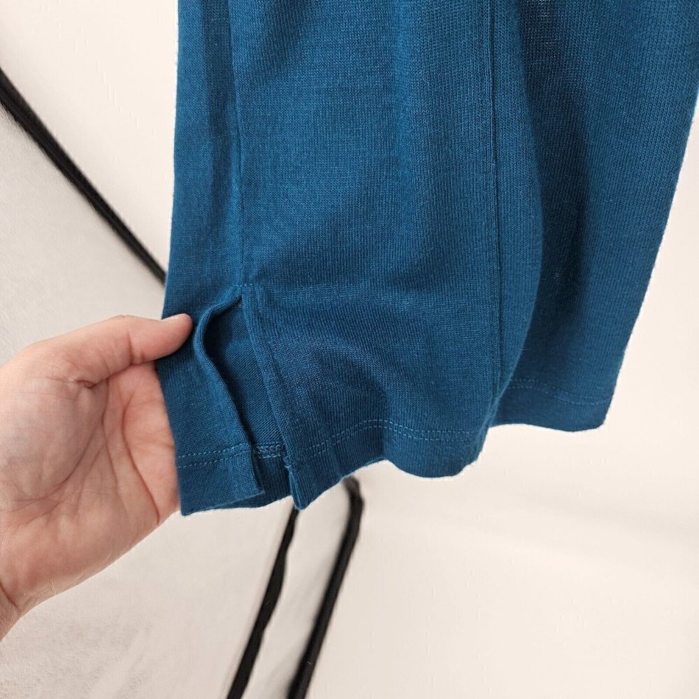 Focus Casual Life Straight Leg Knit Pant Blue Women’s Size L Lounge Wear Relaxed - Picture 4 of 11